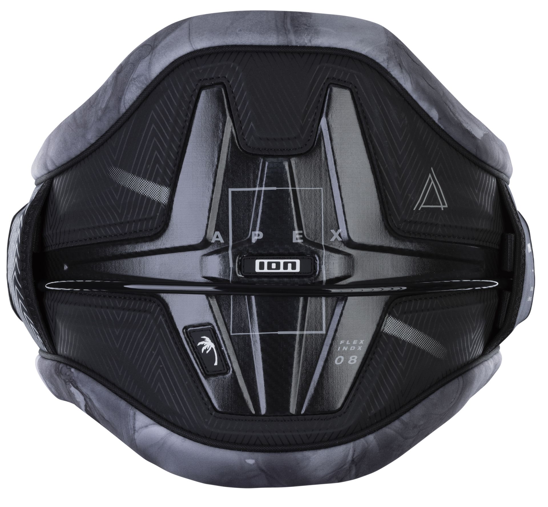 2024 ION Apex 8 Kitesurf Harness - Black Marble