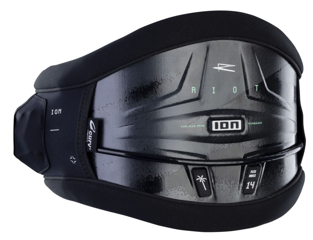 2026 ION Riot Curv 14 Kitesurf Harness - Black