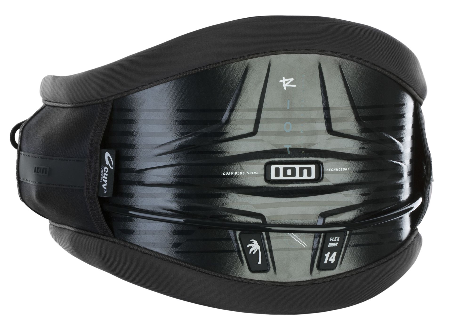 2024 ION Riot Curv 14 Kitesurf Harness - Black